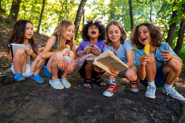 full-shot-smiley-kids-forest_23-2149668689